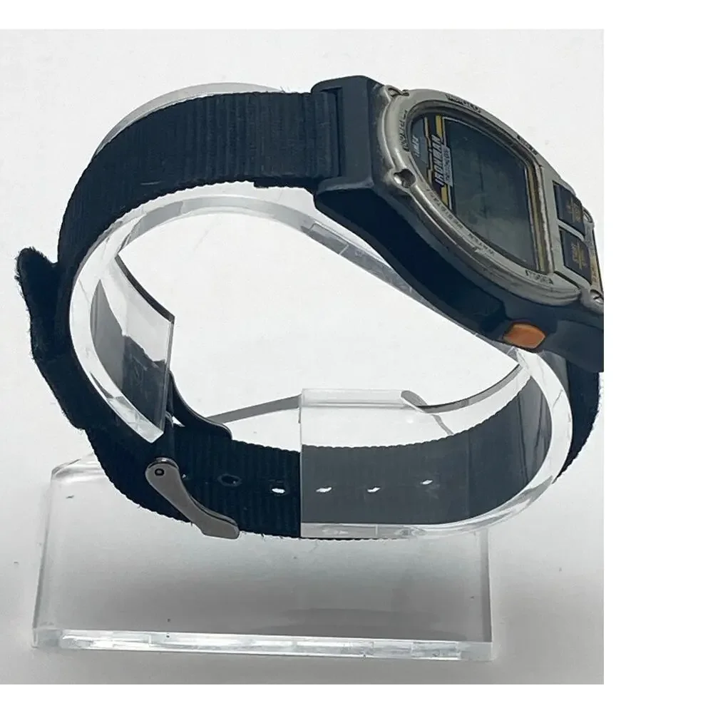Vintage Timex Ironman Triathlon Digital Watch 38mm - New Battery WR Timer Date